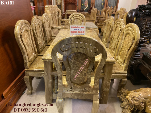 Bộ Bàn Ghế Phòng Ăn Gỗ Nu Nghiến Đẹp Giá Trên 100 Triệu
