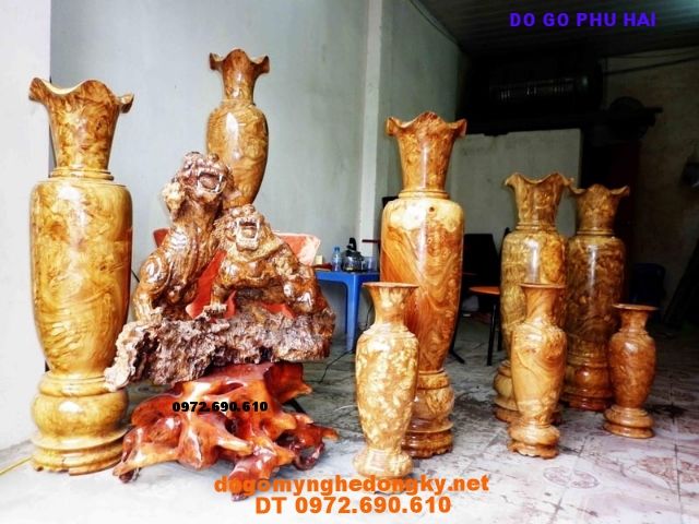 Đôi Lộc bình Lôc bình gỗ ngoc nghiến LB27