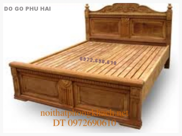 Đồ gỗ nội thất Giường ngủ gỗ gụ, Giường chữ X GN12