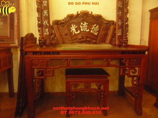 Bộ tủ thờ  hoành phi câu đối BBT01