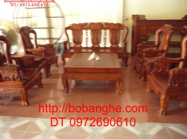 Bộ bàn ghế gỗ hương Minh Quốc Voi QV03