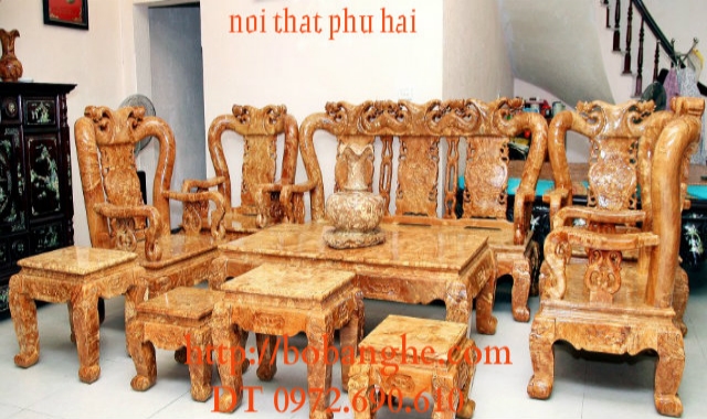Bộ bàn ghế gỗ nu kiểu Minh Quốc NG04