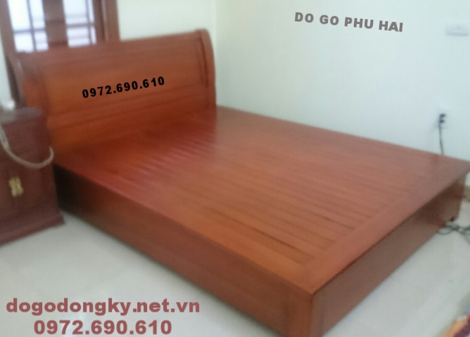 Mẫu giường gỗ đẹp cho phòng ngủ đẹp GN70