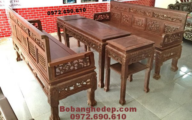 Bộ ghế tràng kỷ gỗ gụ dogonoithatdongky.com B215