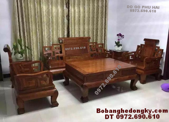 Bàn Ghế Đồng Kỵ Đẹp Mẫu sơn thủy gỗ hương B219