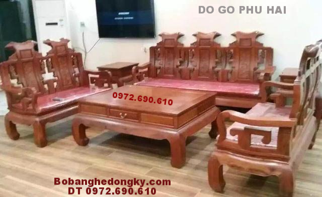 Sofa Gỗ Phòng Khách Đẹp, Giá Rẻ Dogodongky.net.vn B221