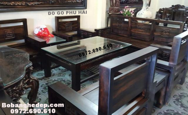 Bộ Bàn Ghế Đẹp Gỗ Mun Kiểu Hiện Đại B223