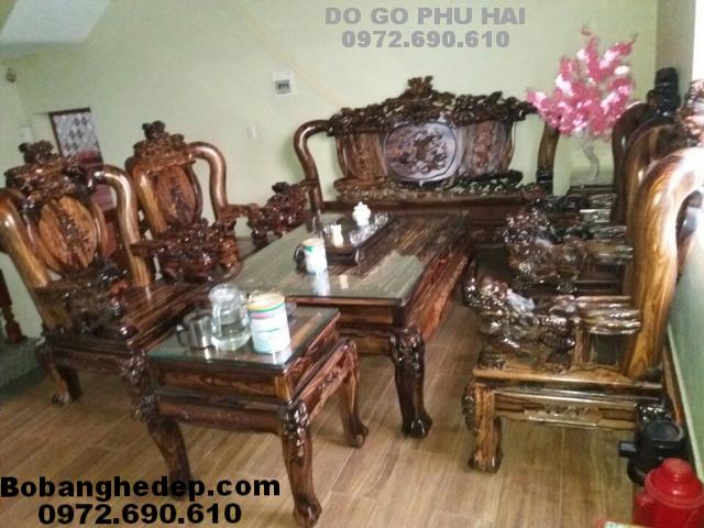 Bộ bàn ghế gỗ mun, Hàng đẹp và hiếm B231