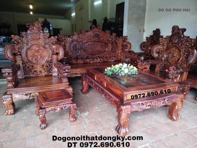 Bàn Ghế Gỗ Đẹp Và Sang Trọng Cho Phòng Khách B258