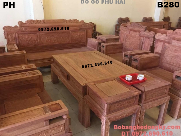 Bộ Bàn Ghế Gỗ Đẹp Cho Phòng Khách Hiện Đại B280