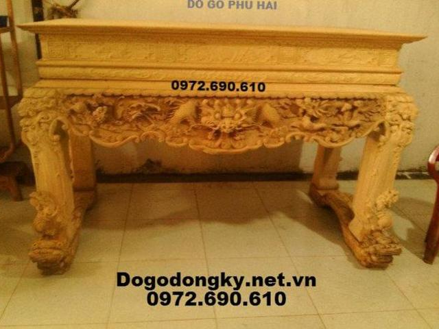 Bán Bàn Thờ Gỗ Đẹp, Bàn Thờ Gỗ Gụ ST120