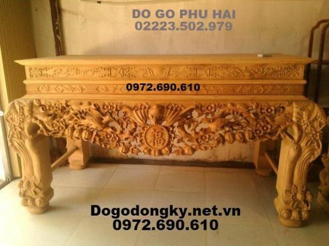 Mẫu Bàn Thờ Đẹp Nhất, Kiểu Chạm Dơi Thọ ST122