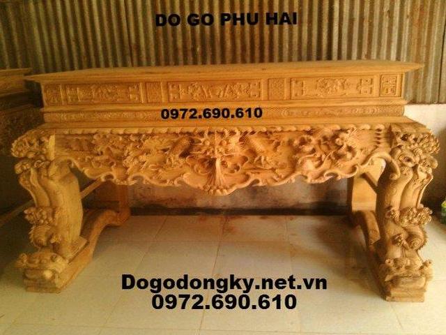 Mẫu Bàn Thờ Gia Tiên Đẹp, Bàn Thờ Gỗ Mít ST123