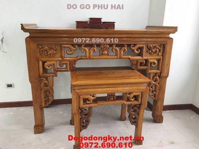 Bàn Thờ Gia Tiên Mẫu Nhỏ Gỗ Gõ Dogodongky.net.vn ST131