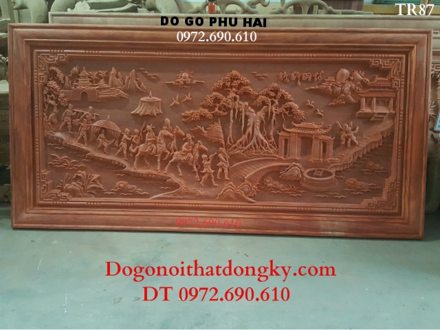 Tranh Vinh Qui Bái Tổ, Tranh Chạm Khắc Gỗ Mỹ Nghệ Đẹp Tr87