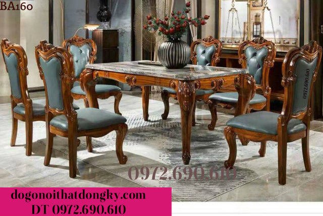 Ngắm Bộ Bàn Ghế Phòng Ăn Đẹp 6 Ghế Đẳng Cấp Phú Gia BA160