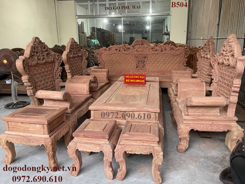 Bộ Bàn Ghế Hoàng Gia 10 Món Giá Rẻ Kiểu Dáng Đẹp B504