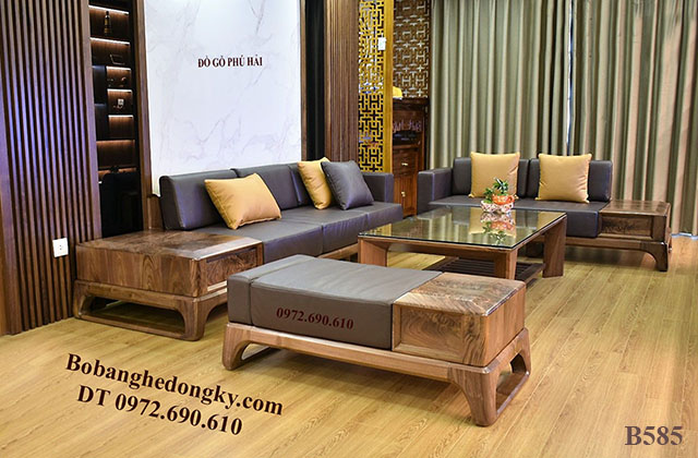 TOP Bàn Ghế Sofa Gỗ Óc Chó Đẹp Đáng Mua Nhất Năm 2022 B585