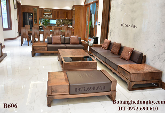 Nơi Bán Bộ Bàn Ghế Sofa Gỗ Sồi Nga Mới Nhất B606