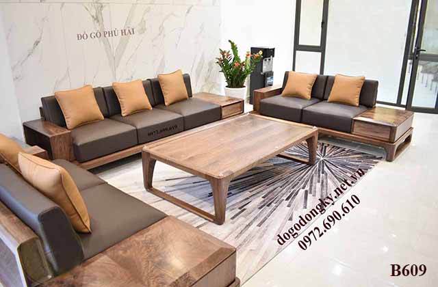 Bộ Bàn Ghế Sofa Phòng Khách Có Đệm Mẫu Hiện Đại B609