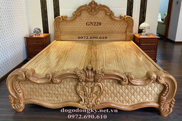 Bán Giường Ngủ Mẫu Đẹp Gỗ Gõ Đỏ, Giá Rẻ Tại Bình Dương GN220